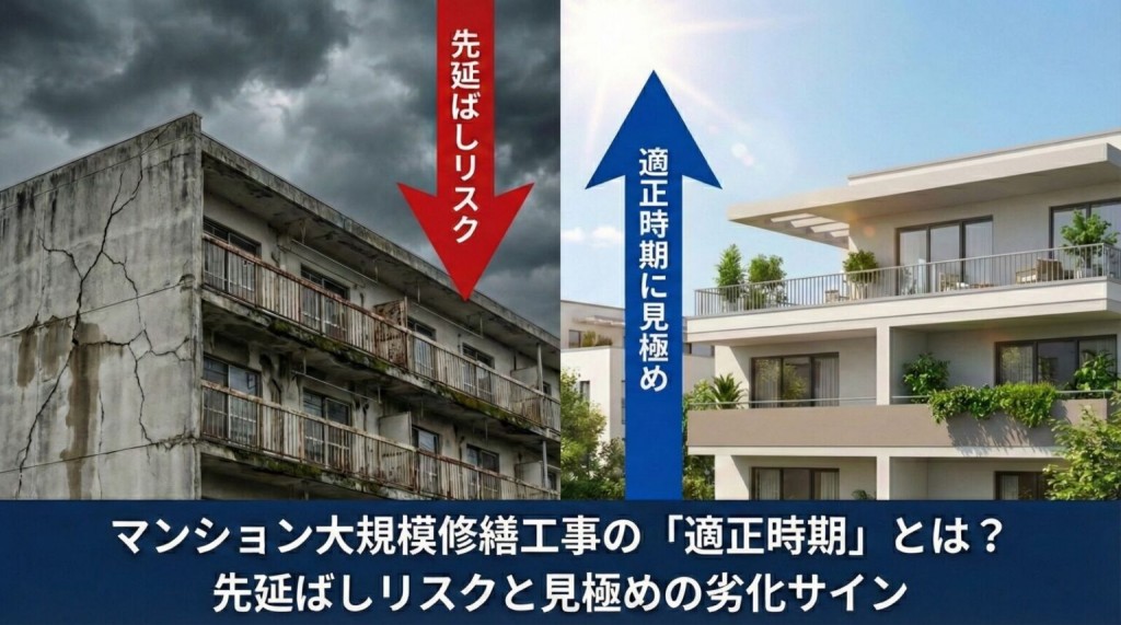 マンション大規模修繕工事の「適正時期」とは？先延ばしリスクと見極めの劣化サイン