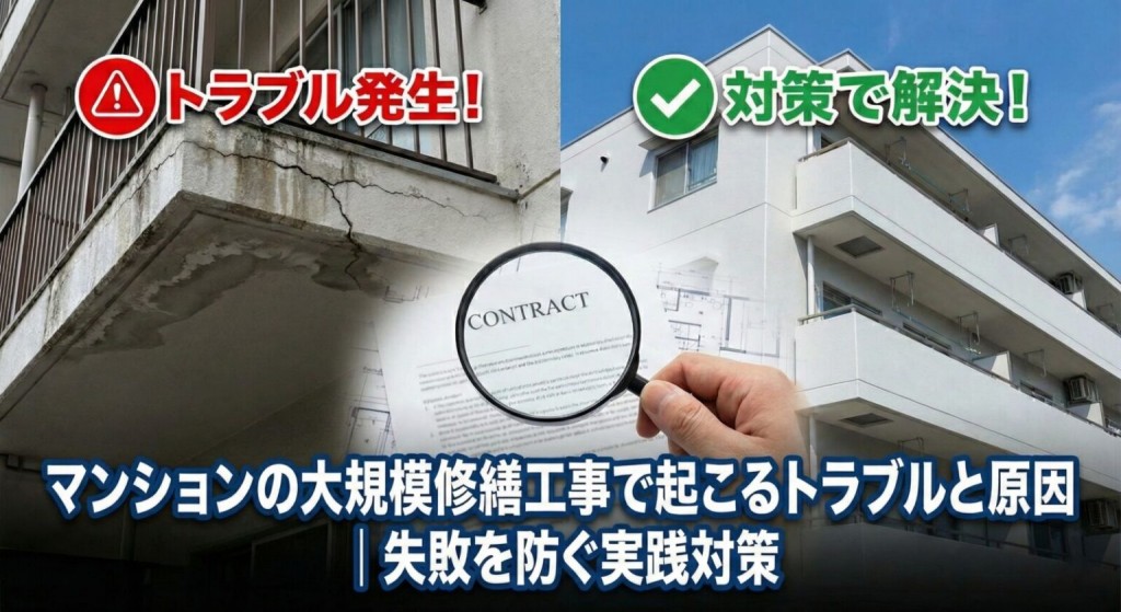 マンションの大規模修繕工事で起こるトラブルと原因｜失敗を防ぐ実践対策