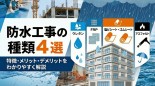 防水工事の種類４選｜特徴・メリット・デメリットをわかりやすく解説