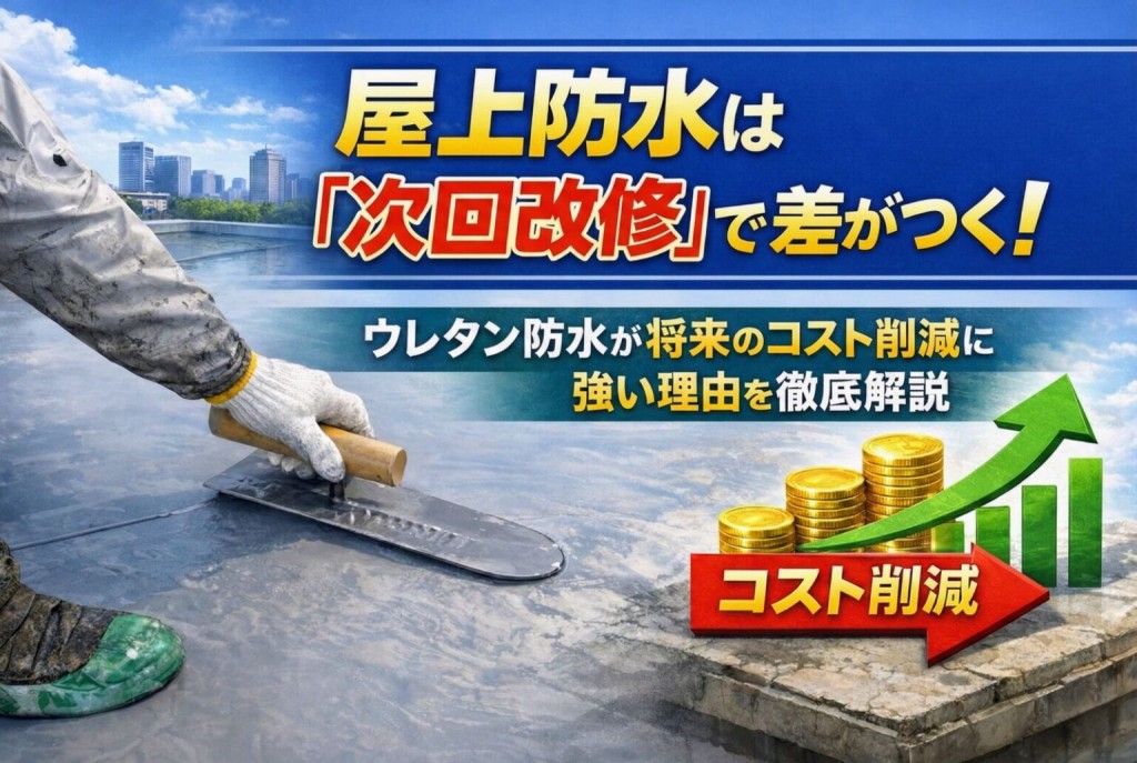 屋上防水は「次回改修」で差がつく！ウレタン防水が将来のコスト削減に強い理由を徹底解説
