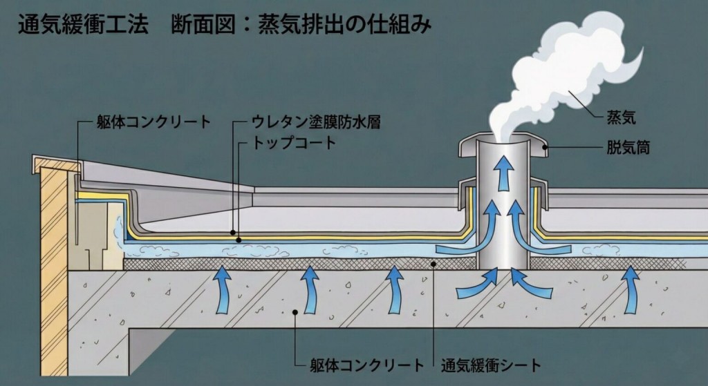 通気緩衝工法の仕組み