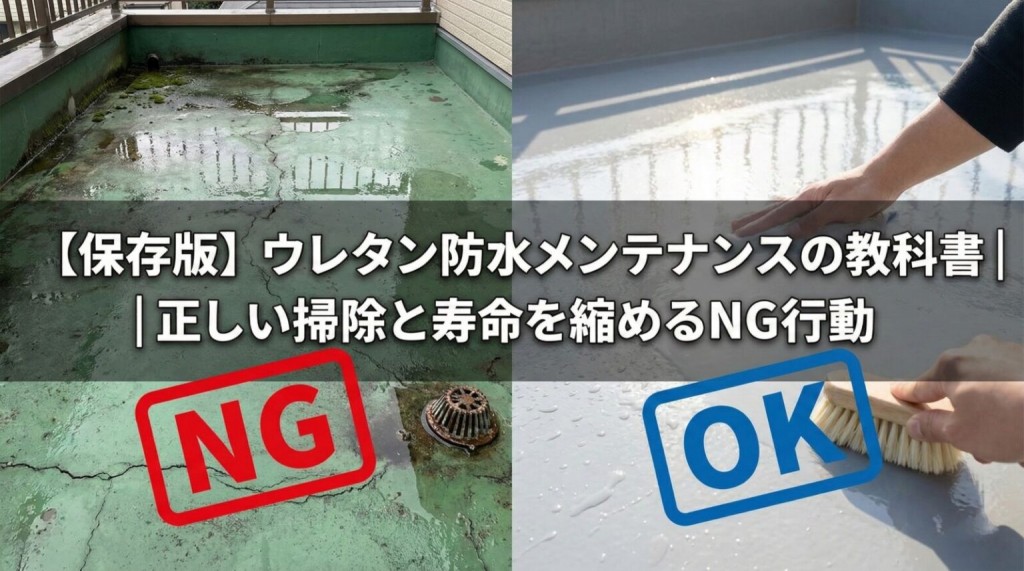 【保存版】ウレタン防水メンテナンスの教科書｜正しい掃除と寿命を縮めるNG行動