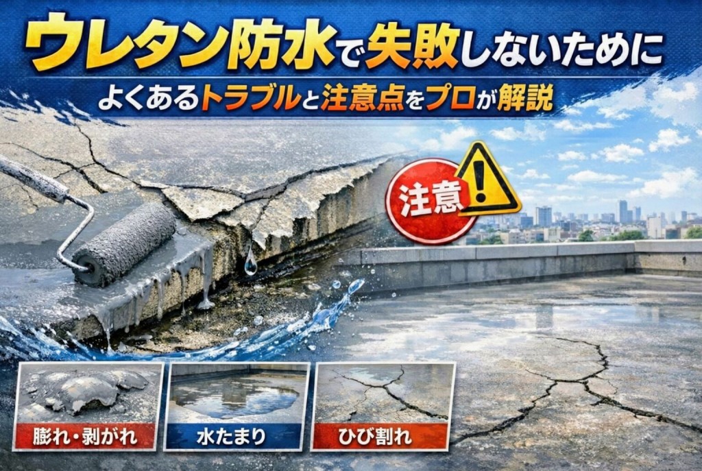 ウレタン防水で失敗しないために｜よくあるトラブルと注意点をプロが解説