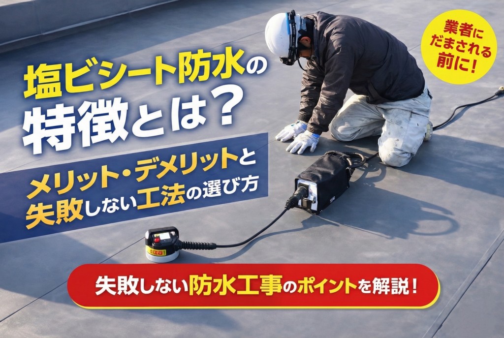 塩ビシート防水の特徴とは？メリット・デメリットと失敗しない工法の選び方
