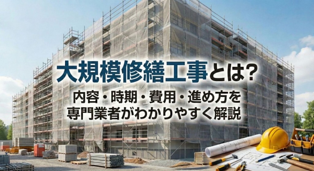 大規模修繕工事とは？内容・時期・費用・進め方を専門業者がわかりやすく解説