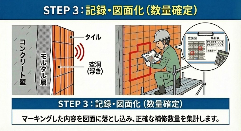 記録・図面化（数量確定）