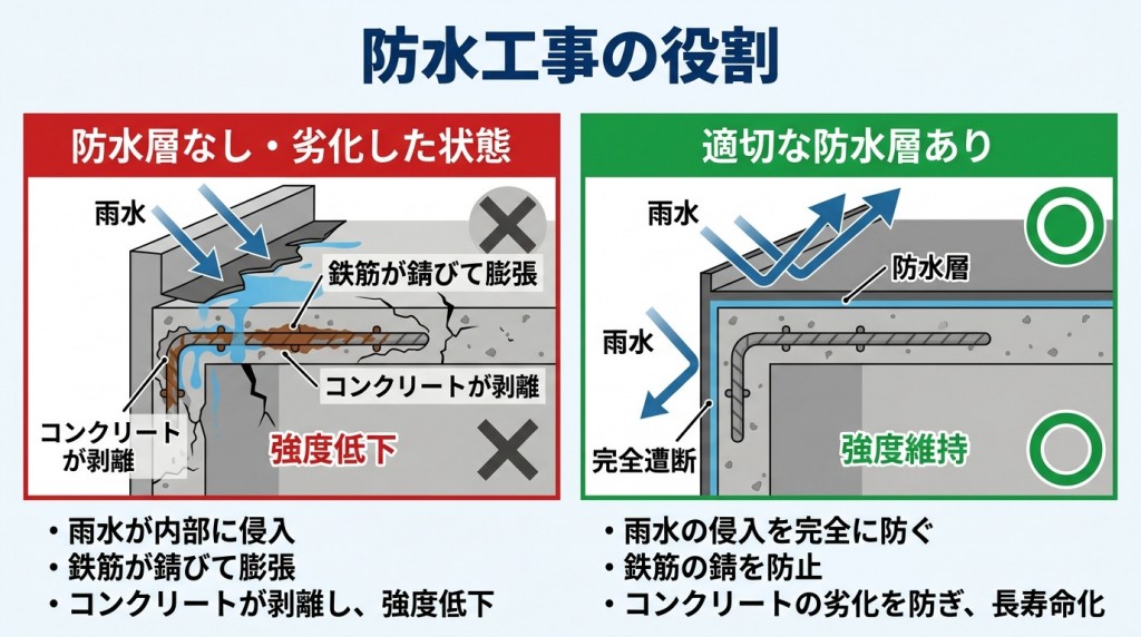 防水工事の役割